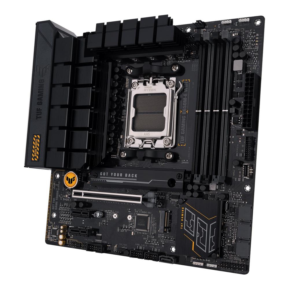 Placa Mãe Asus TUF Gaming B650M-E WIFI, Chipset B650, AMD AM5, mATX, DDR5, 90MB1FV0-M0EAY0
