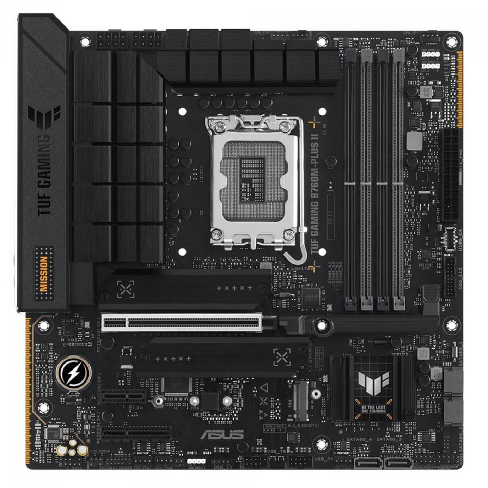 Placa Mãe Asus TUF Gaming B760M-PLUS II, Chipset B760, Intel LGA 1700, mATX, DDR5, 90MB1HD0-M0EAY0
