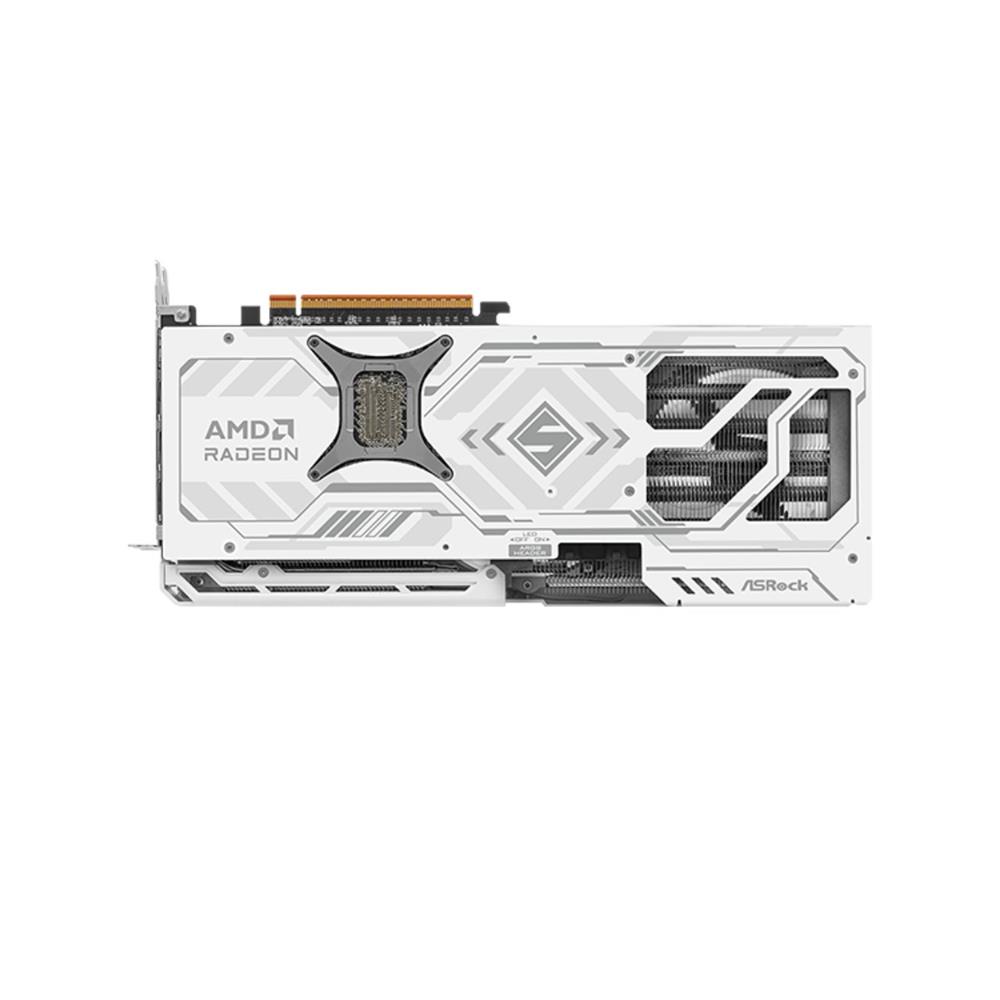 Placa de Vídeo ASRock Radeon RX 9070 XT Steel Legend, 16GB, 256-Bits, PCI Express 5.0, LEDs ARGB, Branco