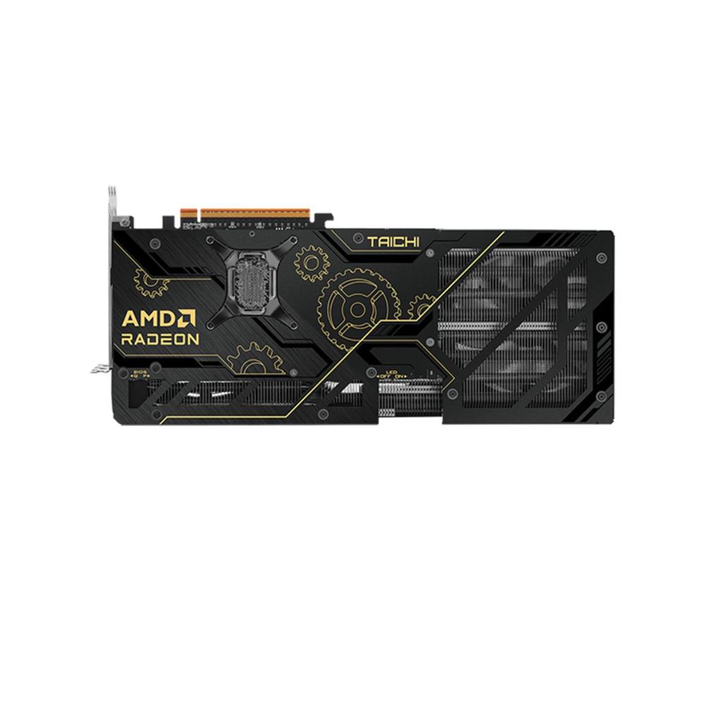Placa de Vídeo ASRock Radeon RX 9070 XT Taichi OC, 16GB, GDDR6, 256-Bits, PCI Express 5.0, LEDs ARGB, Preto