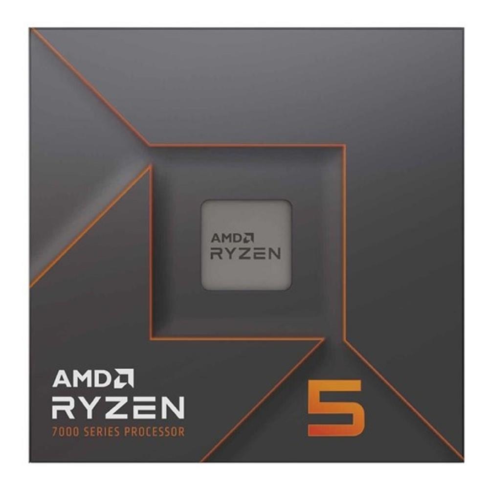 Processador AMD Ryzen 5 7600X, 4.7GHz (5.3GHz Turbo), 6-Core 12-Threads, Cache 38MB, AM5