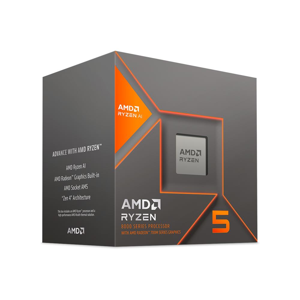 Processador AMD Ryzen 5 8600G, 4.3GHz (5.0GHz Turbo), 6-Core 12-Threads, Cache 22MB, AM5