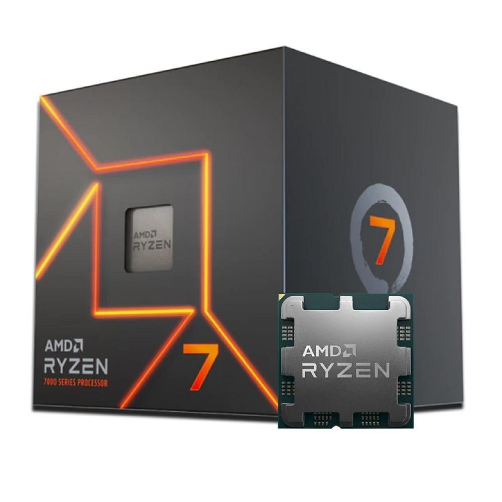 Processador AMD Ryzen 7 7700, 3.8GHz (5.3GHz Turbo), 8-Core 16-Threads, Cache 40MB, AM5