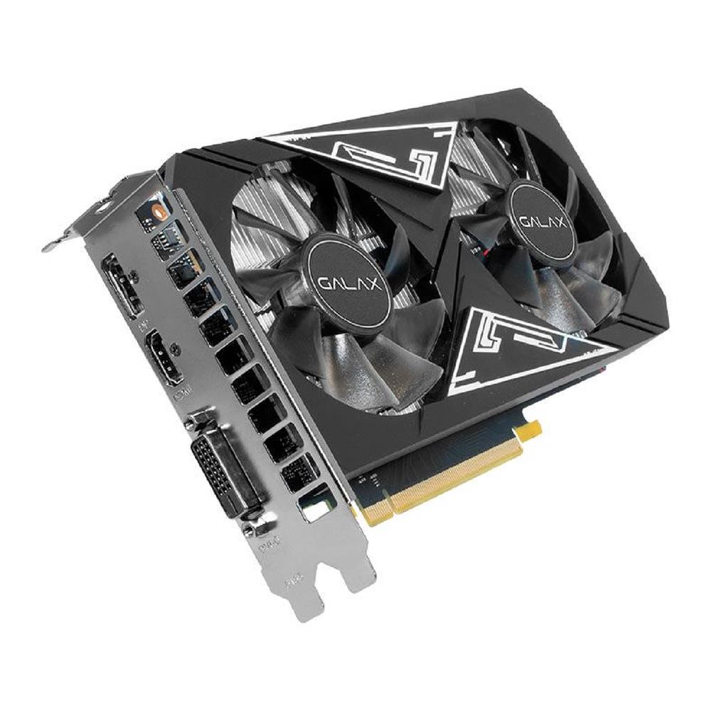 Placa de Vídeo Galax GeForce GTX 1650 EX Plus (1-Click OC), 4GB, GDRR6, 128-Bit, Preto