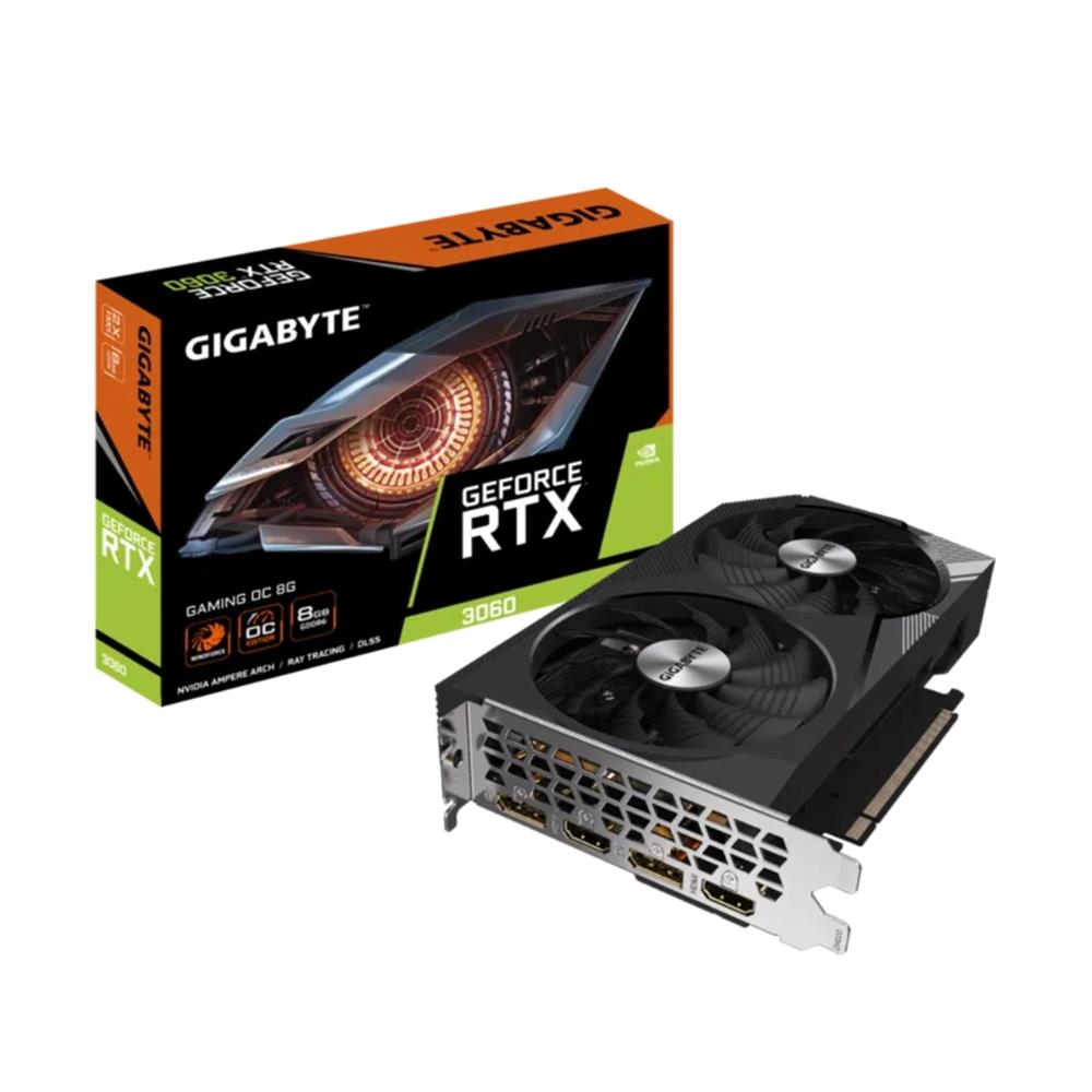 Placa de Vídeo Gigabyte GeForce RTX 3060 Gaming OC, 8GB GDDR6, 128-bit, PCIe 4.0, Ray Tracing, Preto