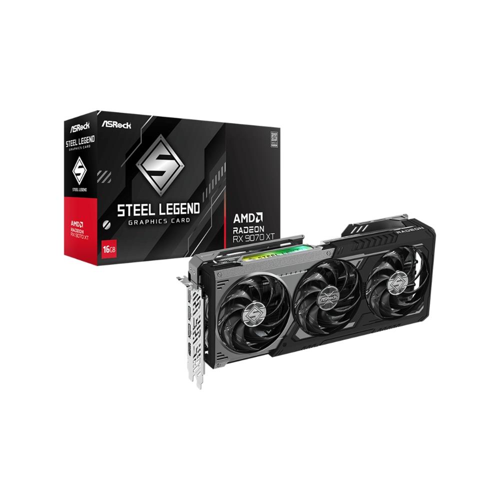 Placa de Vídeo RX9070XT SLD 16G AMD Radeon, 16GB, GDDR6, DirectX 12 Ultimate,256 Bit, Preto