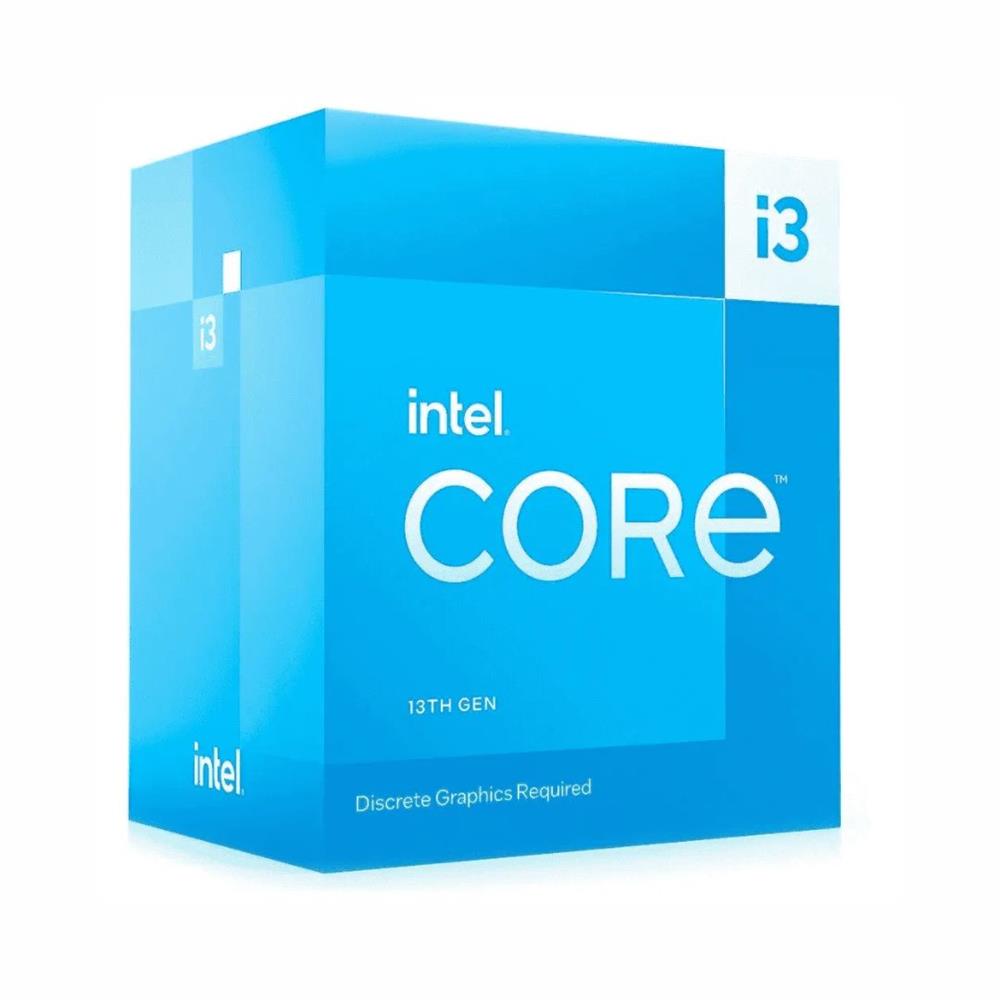 Processador Intel Core i3-13100F, 13ª Geração Raptor Lake, 4 Núcleos, 8 Threads, Base 3,4 GHz / Turbo 4,5 GHz, Cache 12 MB