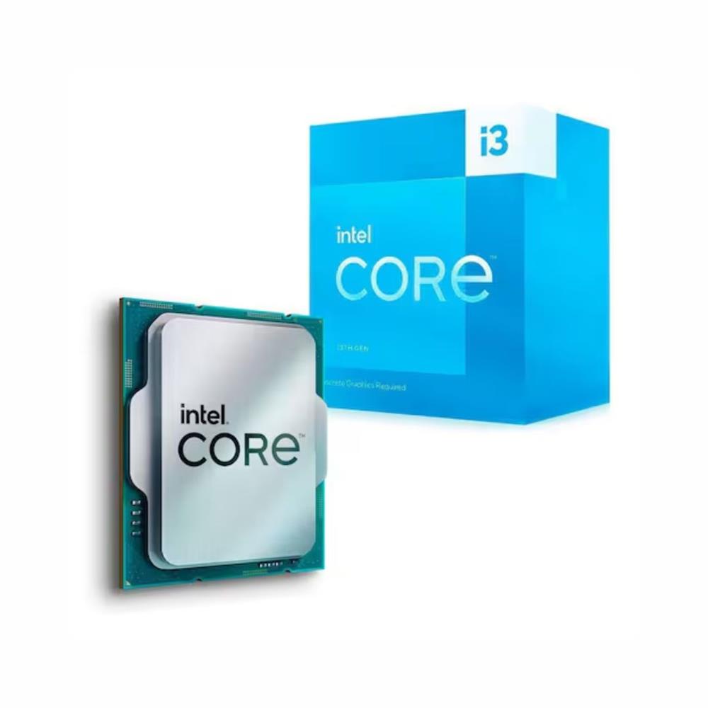 Processador Intel Core i3-13100F, 13ª Geração Raptor Lake, 4 Núcleos, 8 Threads, Base 3,4 GHz / Turbo 4,5 GHz, Cache 12 MB