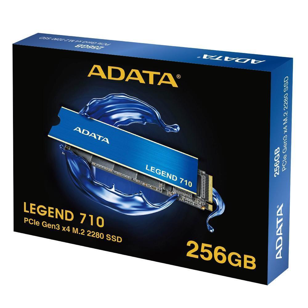 SSD Adata Legend 710, 256GB, M.2 NVMe 2280, Leitura 2100MB/s e Gravação 1000MB/s
