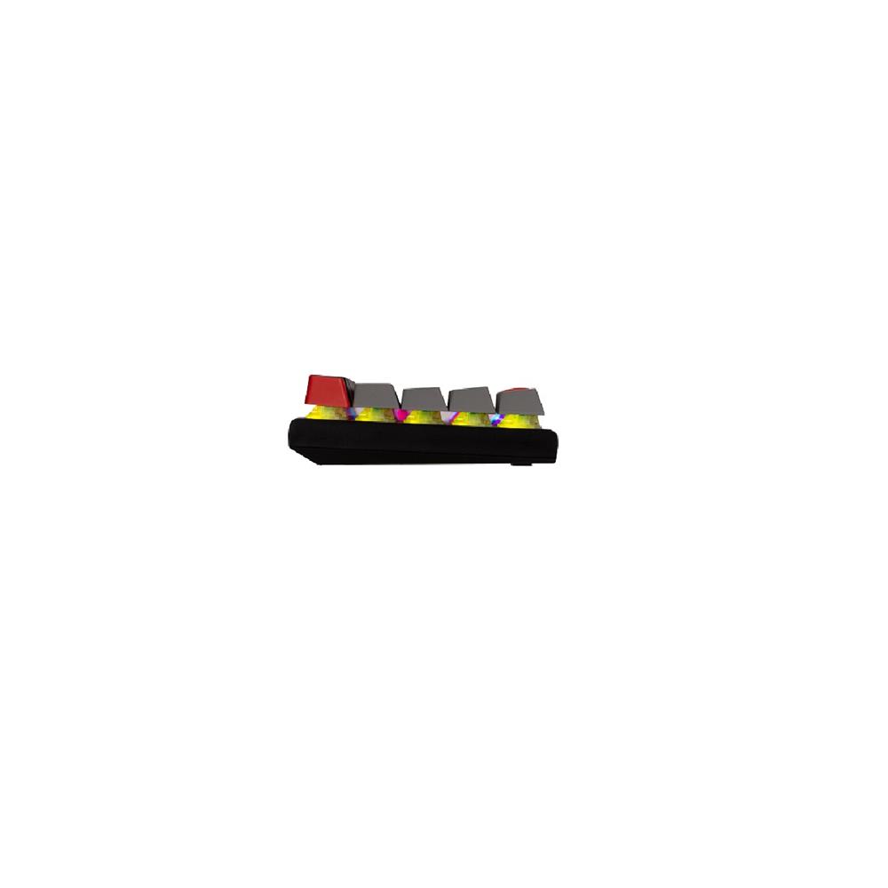 Teclado Mecânico Gamer New Hero Titan Mini 60%, Rainbow, Switch Blue, ABNT2, USB, Preto e Cinza