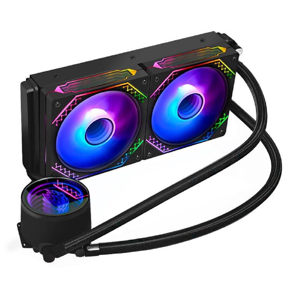 Water Cooler K-Mex Infinite Space WAC7, ARGB, 240mm, Intel, AMD, Preto