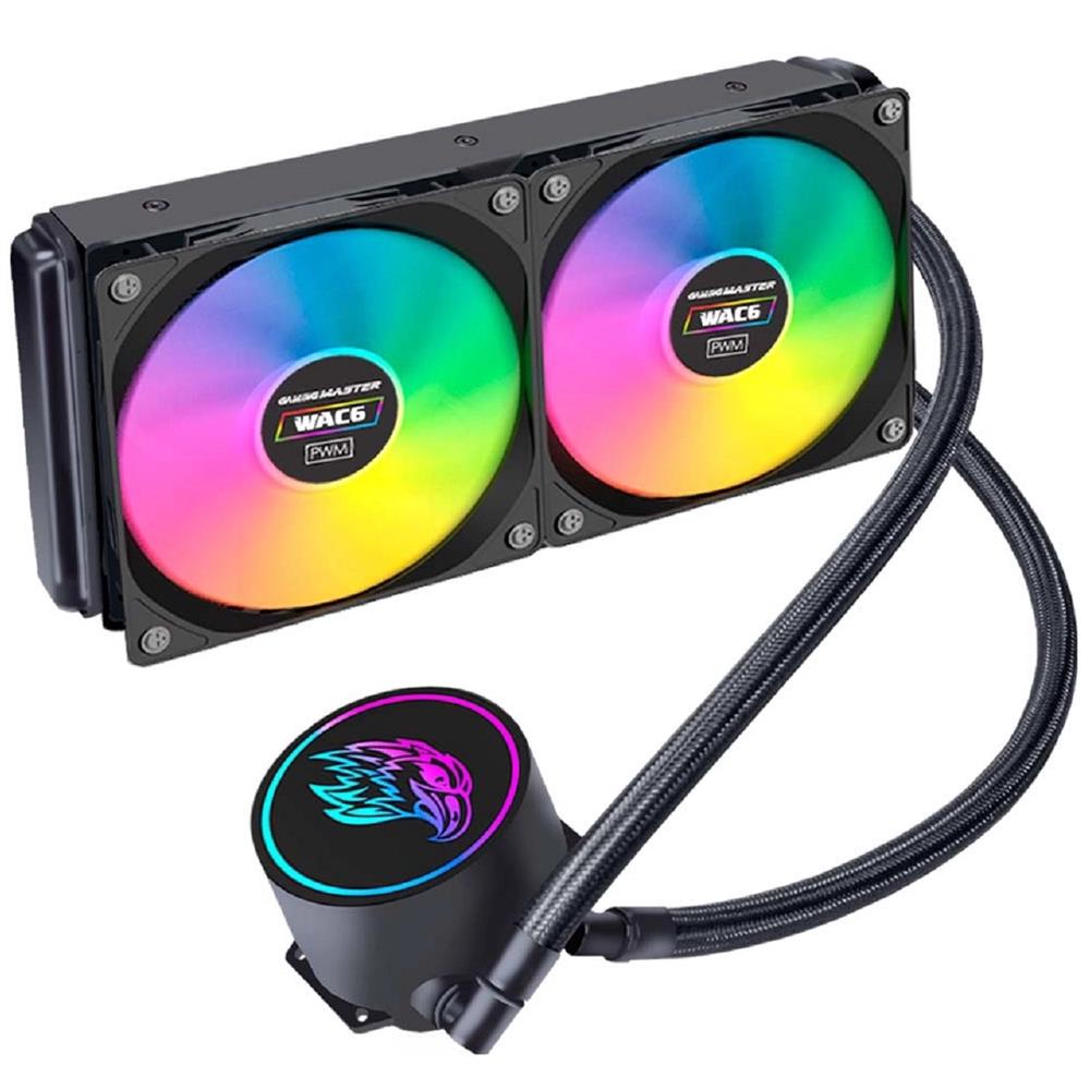 Water Cooler K-Mex WAC6, Multicolor, 240mm, Intel e AMD, Preto